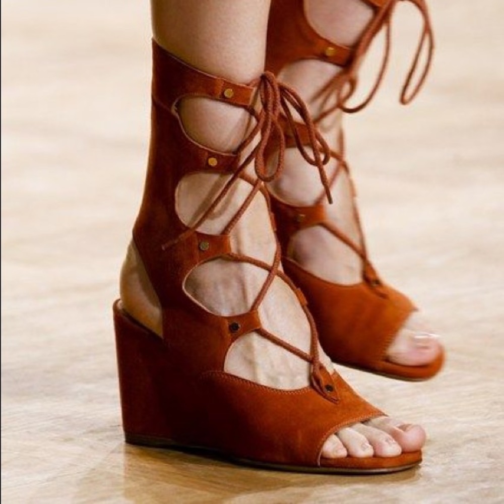 Chloe sandal Forster camel suede